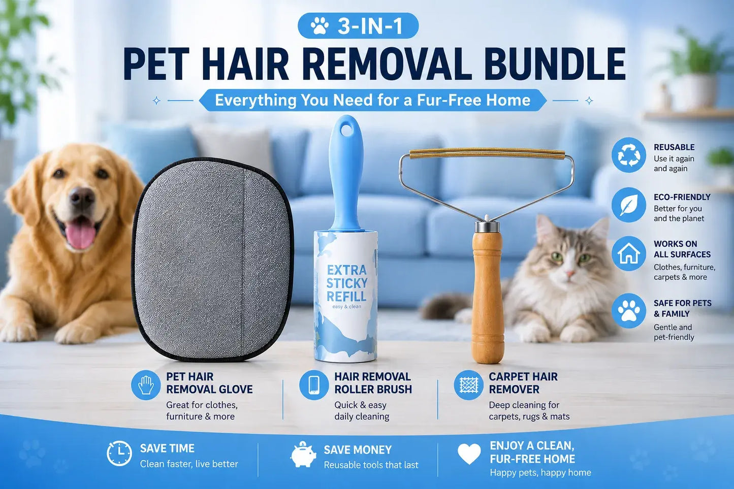 Leofect Pet Hair Removal Kit