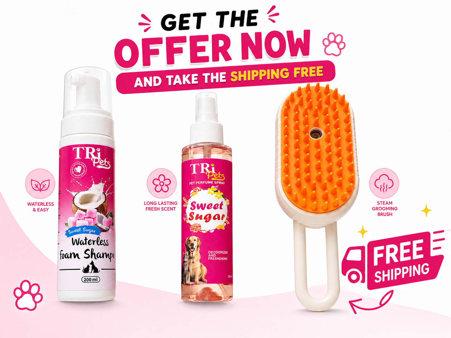Steam Brush Grooming Bundle