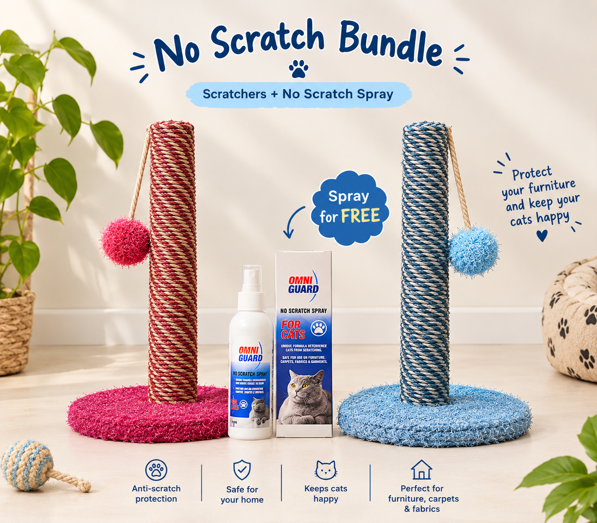 Cat Scratcher with 1 ball