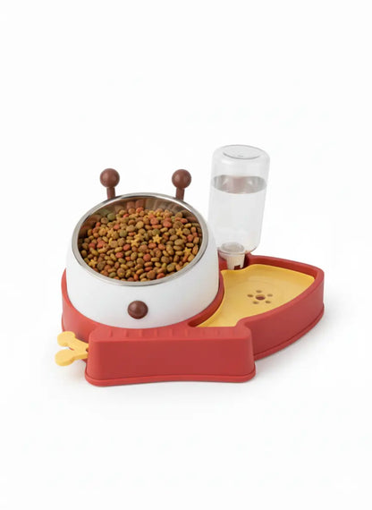 3-in-1 Elevated Pet Feeding Station (Slow Feeder, Food & Water)