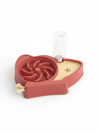 3-in-1 Elevated Pet Feeding Station (Slow Feeder, Food & Water)