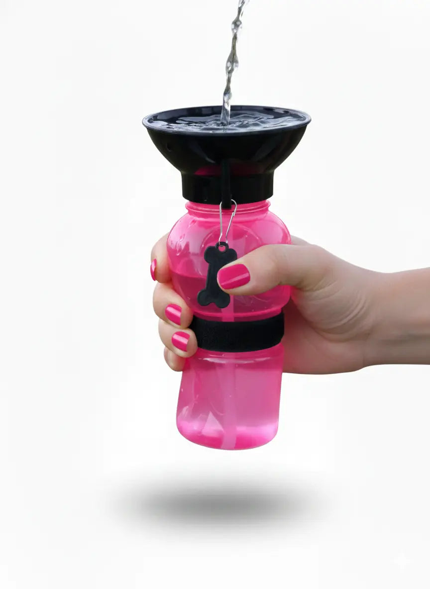 Portable Pet Water Bottle with Auto-Lock & Filter
